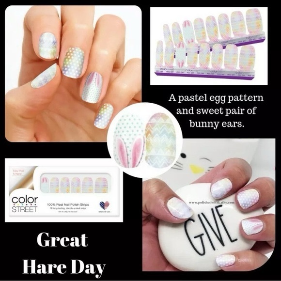 Color Street Real Nail Polish Strips - Great Hare Day, Easter, Spring - Picture 1 of 3